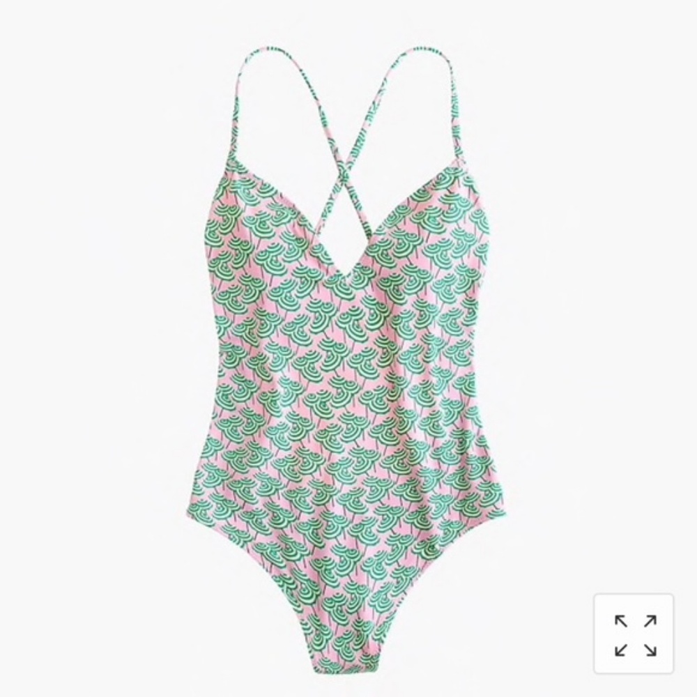 J Crew One Piece Swimsuit Bikini Playa Blue (E17) - Picture 3 of 4